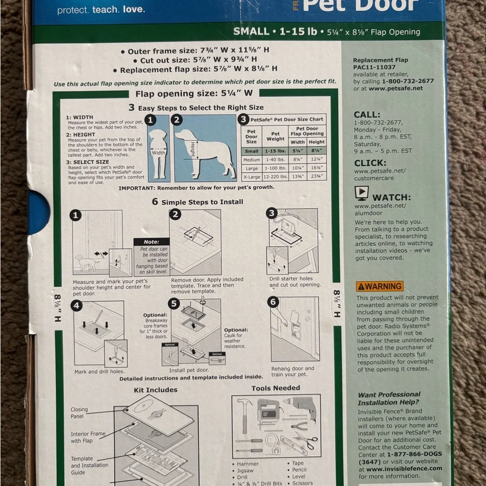 PetSafe Aluminum Pet Door - Silver and White